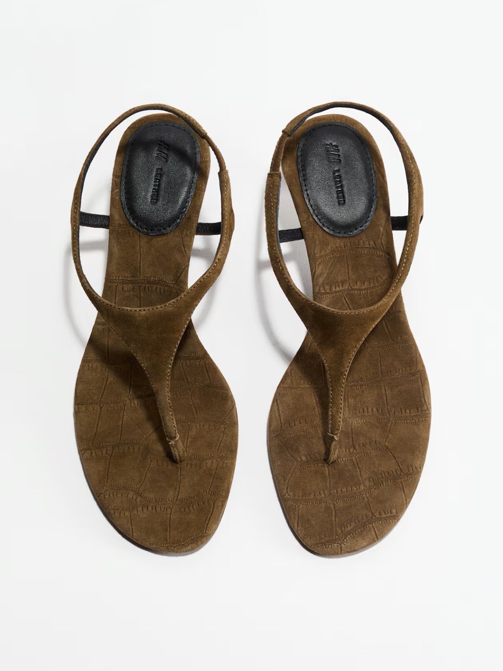NWT H&M Limited Edition Heeled Leather Suede Sandals